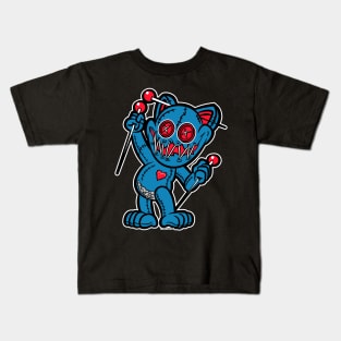 Happy VooDoo Kitty Cat Doll Tennessee Colors Kids T-Shirt